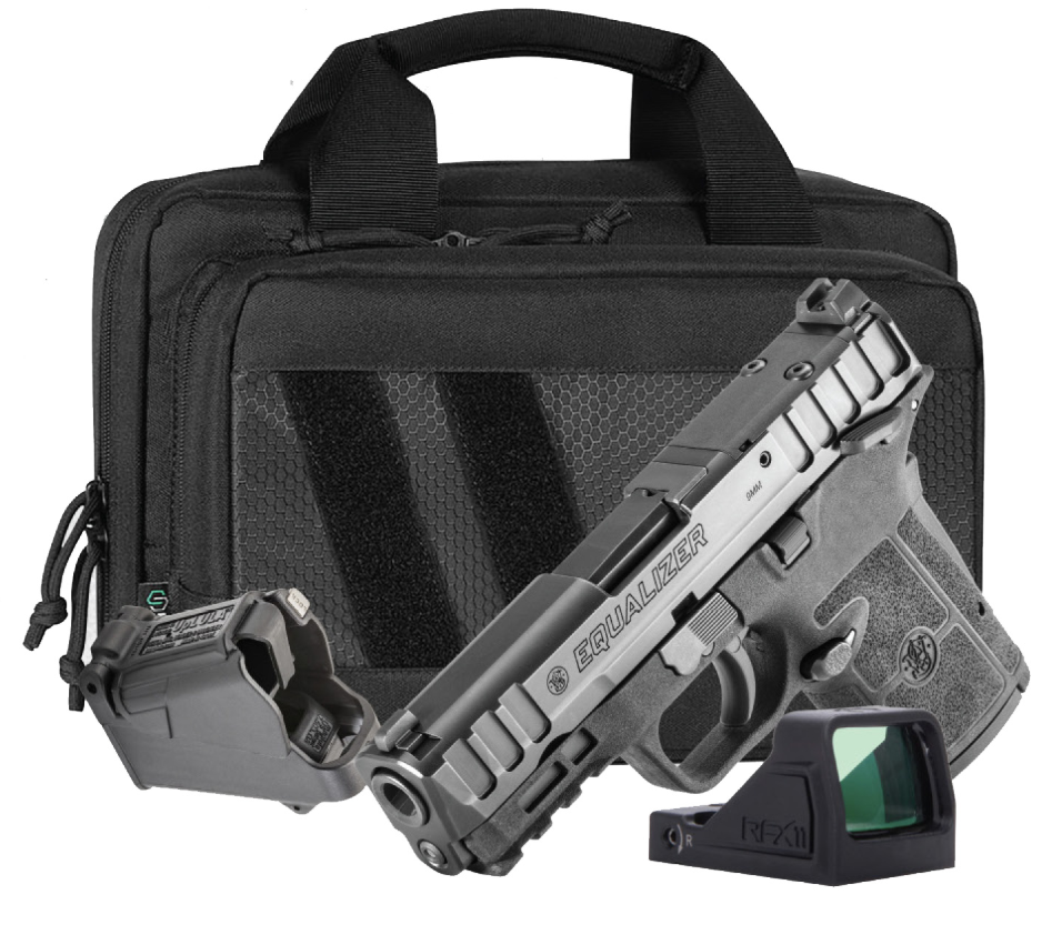 Smith & Wesson Equalizer 3.675" 9mm OR (1)10rd/(3)15 Pistol Bundle w/ Viridian RFX 11 Savior Bag, Black -14718 - Smith & Wesson