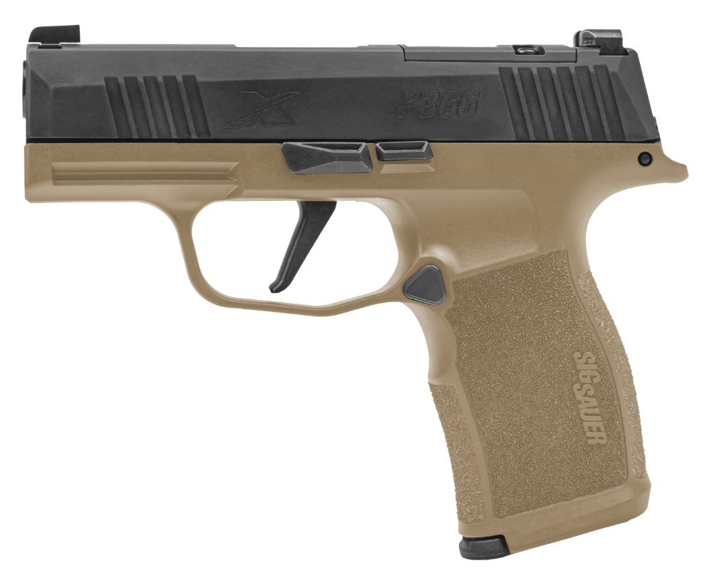 Sig Sauer P365X 3.1" 9MM (2)12rd Pistol w/ NS Coyote Slide / Black Frame - 365X-9-CTXR3P - Sig Sauer
