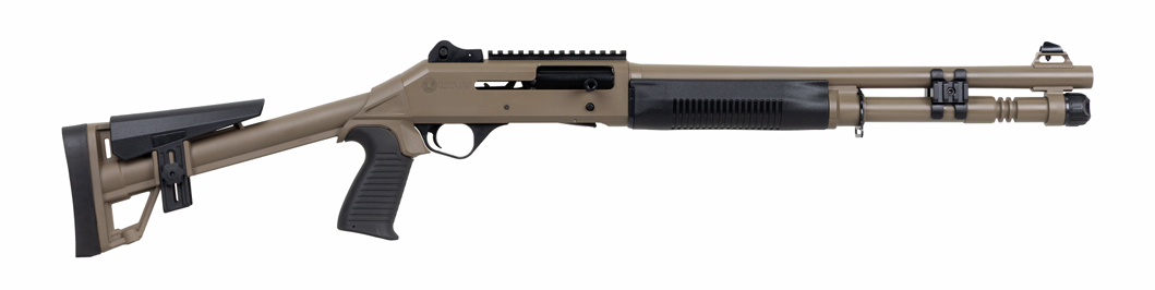 Panzer M4 Tactical A.R.G.O. 18.5" 12ga Semi-Auto Shotgun, FDE