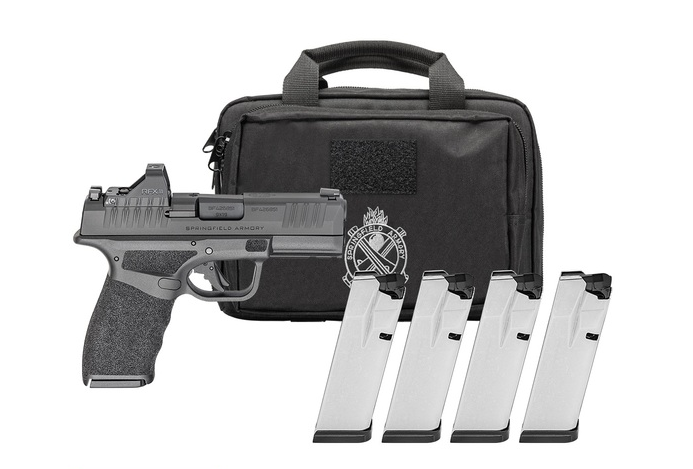 Springfield Hellcat Pro 3.7" 9mm 17/15rd Pistol w/ Tritium Front Sight, Viridian Green Dot and Range Bag - Springfield Armory