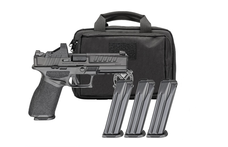 Springfield Echelon 4.0C 4" 9mm OR 15/18rd Pistol w/ Ft Tritium Night Sight Viridian Green Dot and Range Bag - Springfield Armory