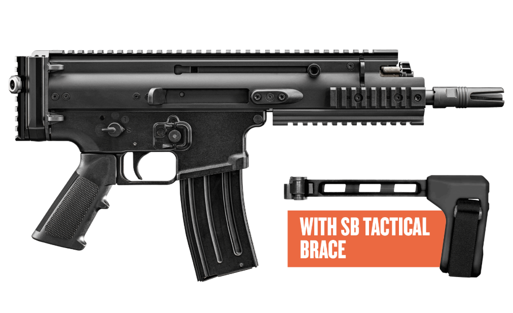 FN Scar 15P 7.5" 5.56MM Pistol, Black w/ Brace - Fnh