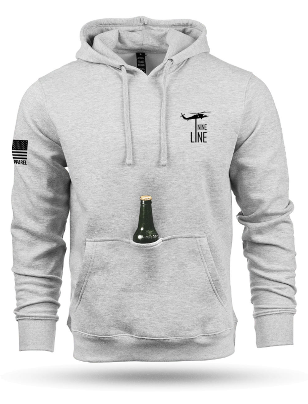 Nine Line Tailgater America Hoodie, Heather Grey - 3X-Large