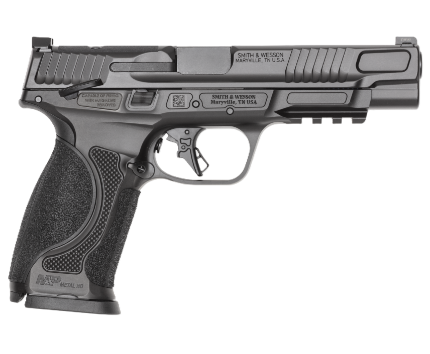 Smith & Wesson M&P 9 M2.0 Metal HD Optic Ready NTS 5" 9mm Luger 17rd Pistol, Black w/ TS - 14672 - Smith & Wesson