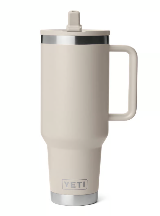 Yeti Rambler 40 oz Travel Straw Mug, Cape Taupe