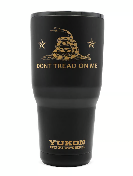 Yukon Outfitters 30 oz Tumbler Don't Tread on Me - Black/Copper