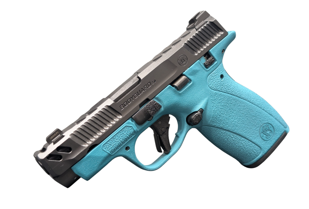 Smith & Wesson PC Bodyguard 2.0 3.1" .380 ACP Carry Comp (1)10rd/(1)12rd Pistol, AZTEC Teal w/ M.S - Smith & Wesson