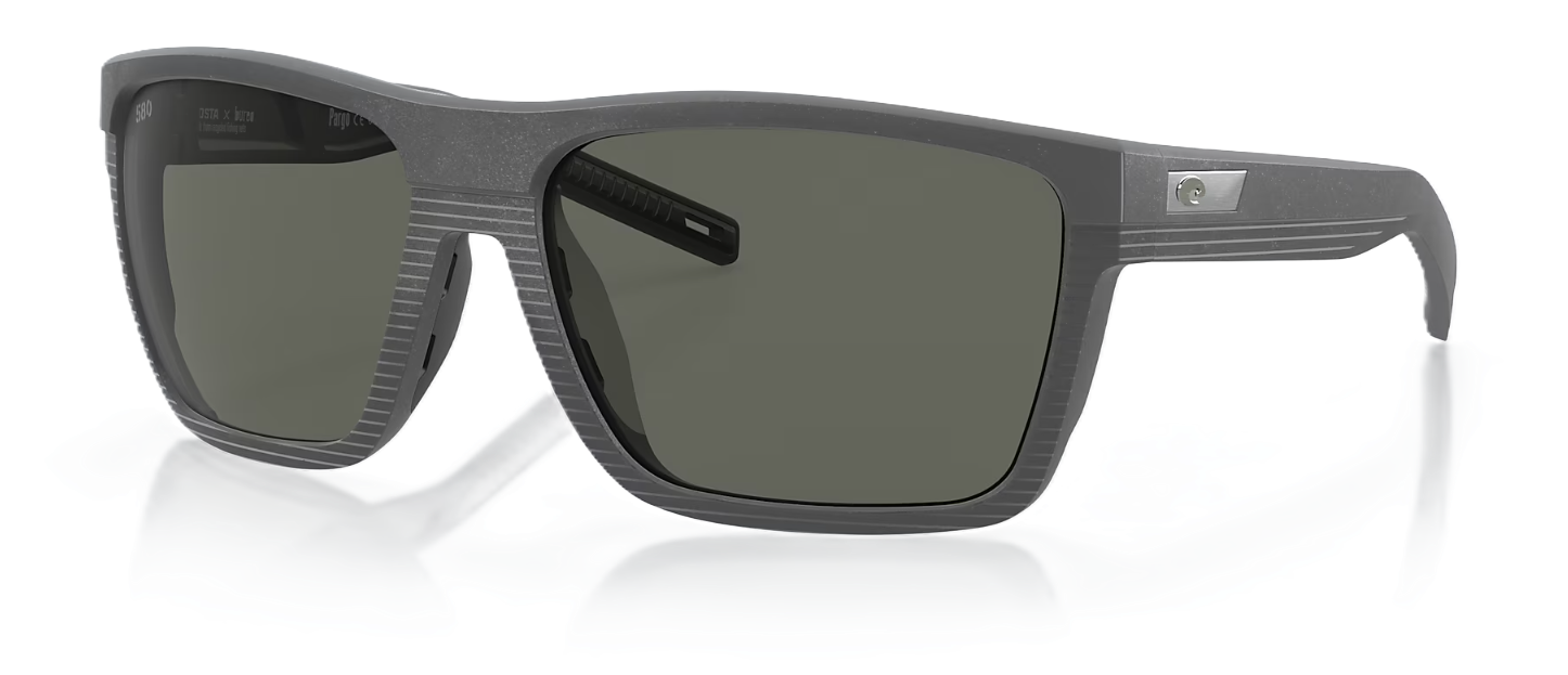 Costa Del Mar Pargo Polarized Sunglasses Dark Gray Frame, Grey Polarized 580G Glass Lenses - 908602 - Costa
