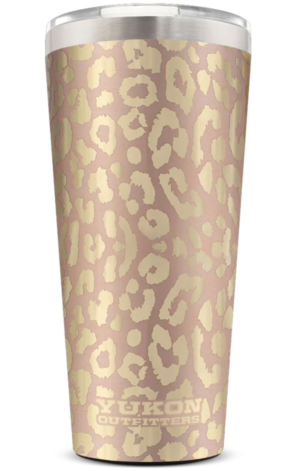 Yukon Outfitters 32 oz Double Pint, Gold Leopard - YDP32GDL