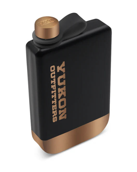 Yukon Outfitters 9 oz Highline Flask, Black/Copper - YF09BLKC-PVD