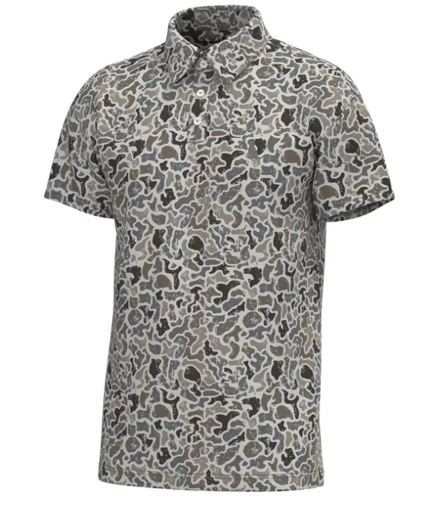 Local Boy Dirty Myrtle Polo, Distressed Localflage - X-Large