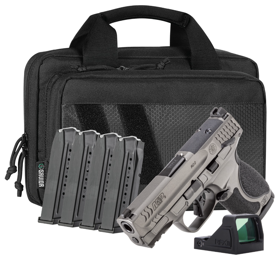 Smith and Wesson M&P9 Metal M2.0 3.6" 9mm (5)15rd Handgun Bundle w/Viridian RFX11 & Savior Bag - Smith & Wesson