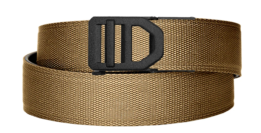Kore Essentials Tactical Nylon Gun Belt, Coyote - X5 Black Buckle - X5-TACCOY