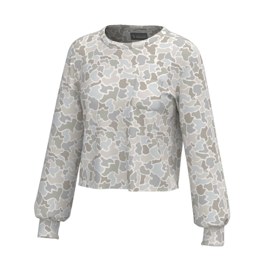 Local Boy Local Girl Revive 2.0 Crew, Forest Camo Saltwater - Small