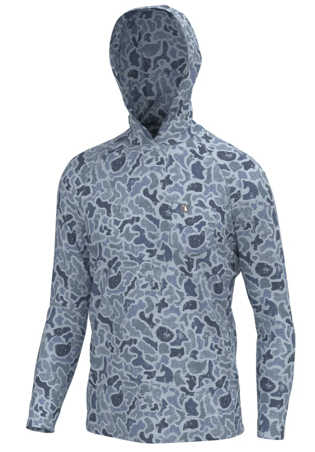 Local Boy Heather Blend Hoodie, Distressed Localflage Cobalt - 3X-Large