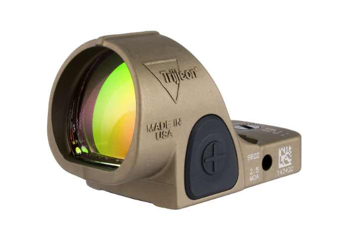 Trijicon SRO ADJ Sight LED - 2.5 MOA Coyote Brown - SRO2-C-2500020