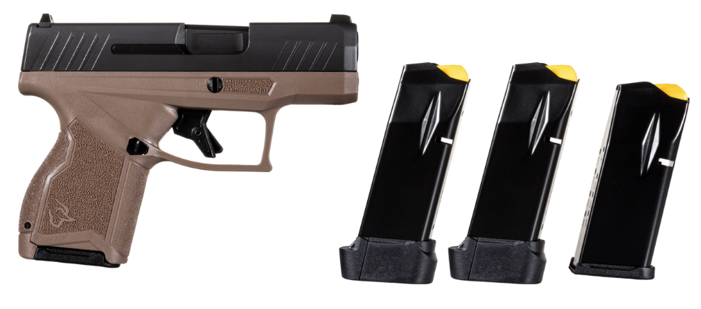 Taurus GX4 3.06" 9mm (2)11rd/(2)13rd Mags BLK/BRN Pistol - 1-GX4M931B-4MAG