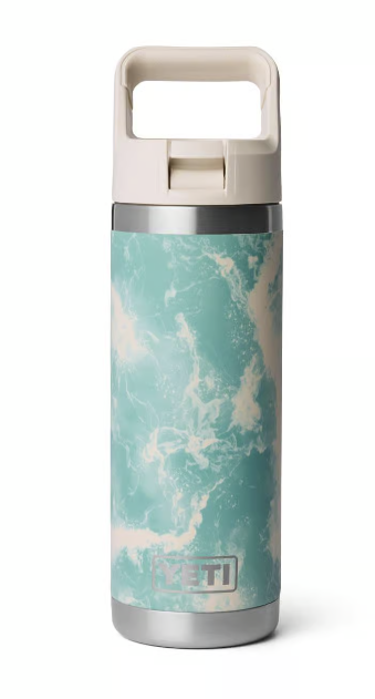 Yeti Yeti Rambler 18 oz Color-Matched Cap Bottle, Seafoam Pattern