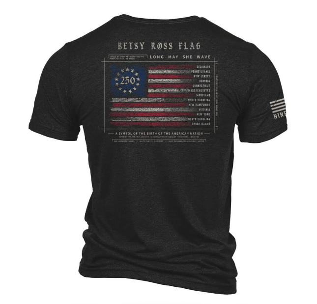Nine Line Apparel Nine Line T-Shirt Betsy 250th, Charcoal - Medium