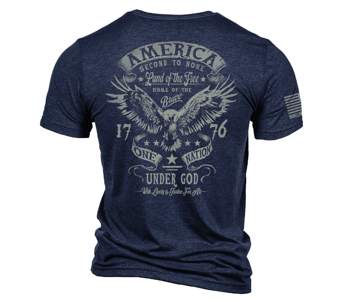 Nine Line Apparel Nine Line T-Shirt, Second To None 250th, Navy - Small