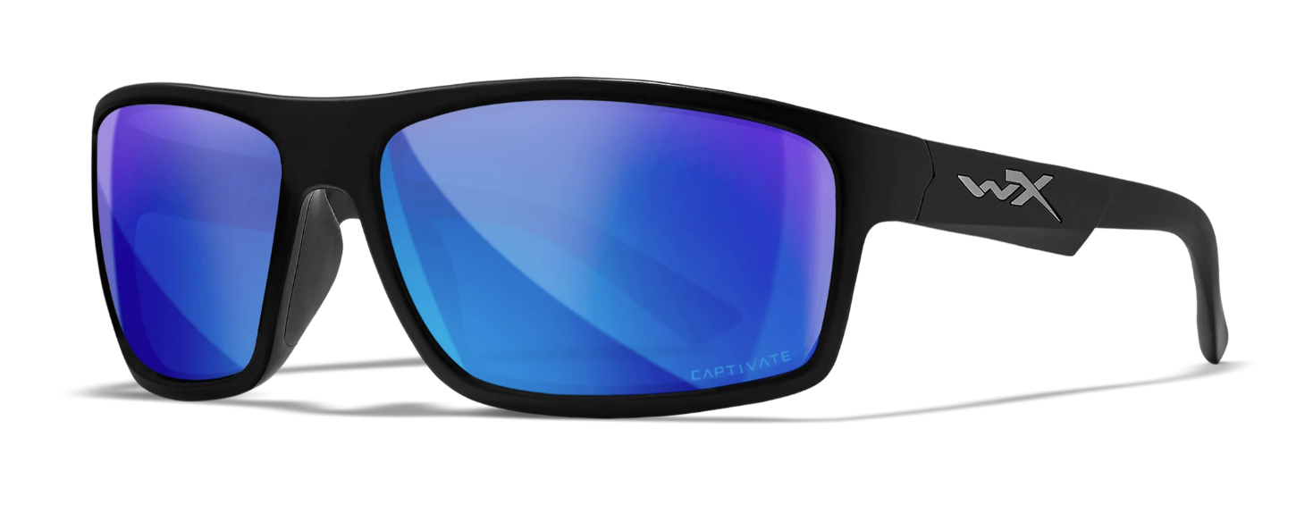 Wiley X WILEY X Peak Captivate, Matte Black - Blue Mirror