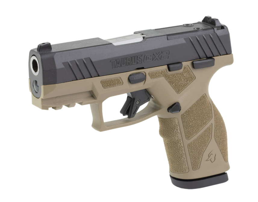 Taurus GX2 T.O.R.O. Compact 3.38" 9mm Luger (1)13rd Optic Ready/Serrated Slide Pistol, FDE - 1-GX2P931F - Taurus