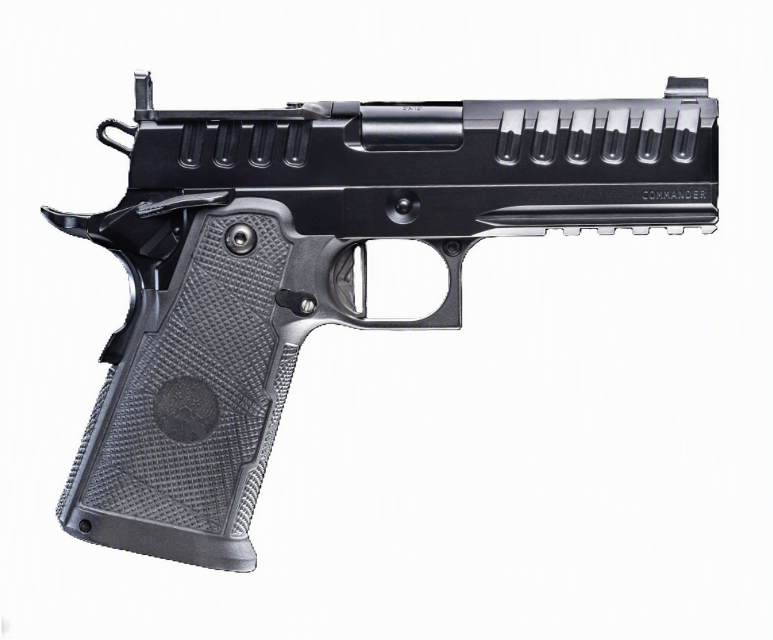 Unknown Watchtower Apache Commander DS 1911 4.25" 9mm OR 17rd Pistol, Black - APACHE9MMCMNDRBLK