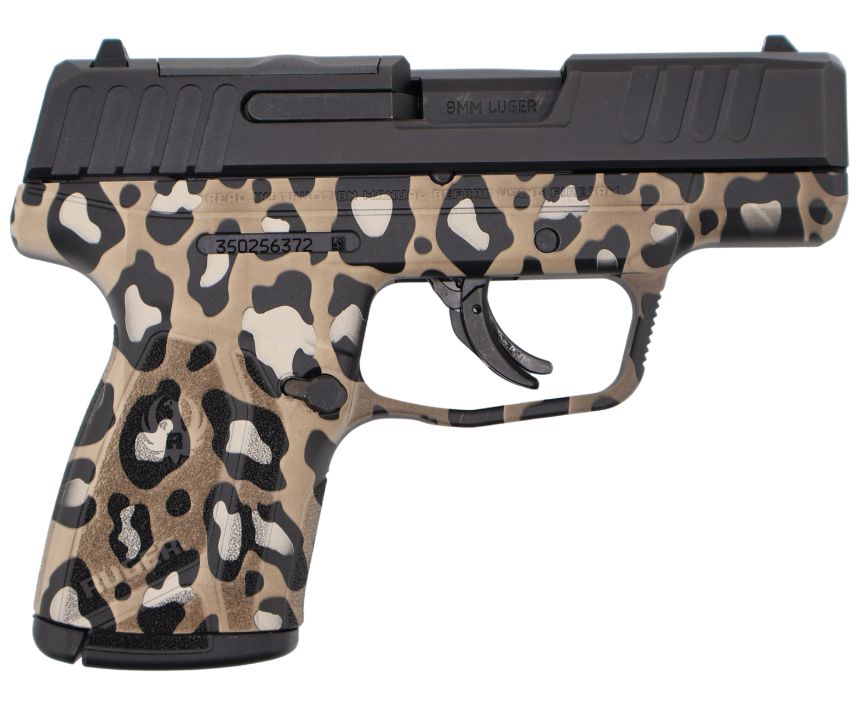 Ruger Max-9 3.2" 9mm 10rd O.R Pistol, Leopard Print w/ MS - 3519-LEOPARD