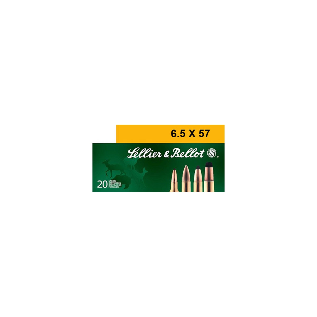 Sellier & Bellot 131 gr Semi-Jacketed Soft Point 6.5x57mm Ammo, 20/box - SB6557A - Magtech