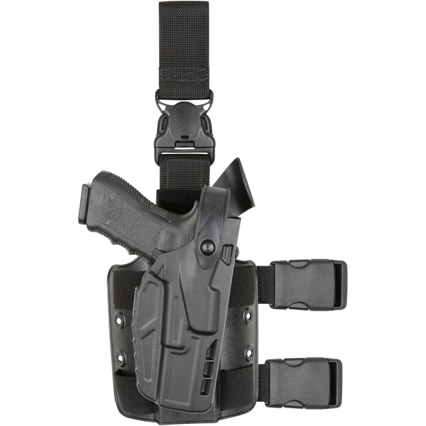 Safariland 7305 - 7TS ALS/SLS Tactical Ruger American 9/40 Thigh Holster RH Nylon Blend, Black - Safariland