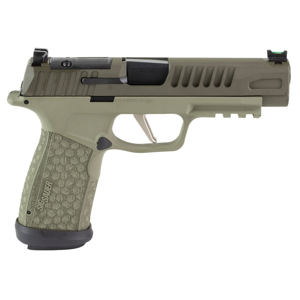 Sig P365 FUSE, 9mm, 4.3" Barrel, OR, , Debo Green, X Grip, (1)17 & (2)21rd, - 365XF-9BFOGRNDEBOSCT