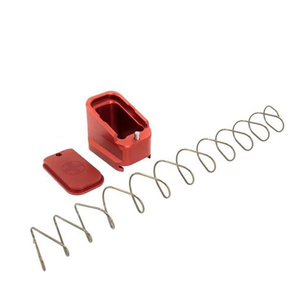 Shield Arms Glock 17/22 4/5 Round Magazine Extension, Red - G17-ME-5-RED - Shield Arms
