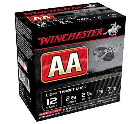 Winchester 12ga 2.75" Wads Light 1-1/8oz #7.5 Shotshell Ammunition 25rds - AA127 - Winchester