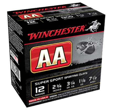 Winchester 12ga 2.75" 1 1/8oz #7.5 Super Sport SC Shotshell Ammunition - AASC127 - Winchester