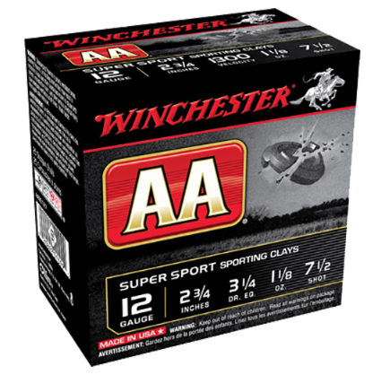 Winchester 12ga 2.75" 1 1/8oz #7.5 Super Sport SC Shotshell Ammunition - AASC127