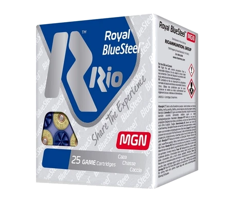 RIO 12ga 3" 1.25oz Max 1400 FPS #2 Royal Blue Steel Ammunition, 25 Round Box - RBSM322 - Rio