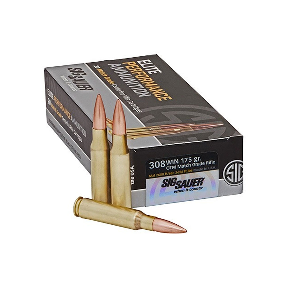 Sig Sauer 308 Winchester 175gr OTM Ammunition 20rds - E308M2-20 - Sig Sauer