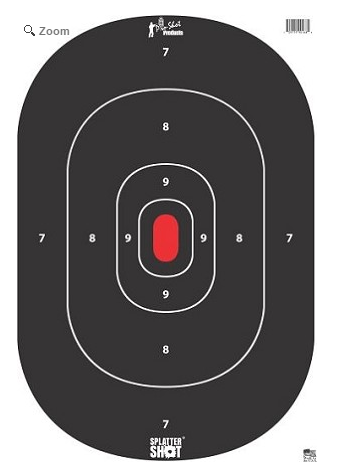 Pro Shot Splattershot 12"x17" Silhouette Heavy Paper Black Targets, 8 Pack - SILH-INTP-8PK - Proshot