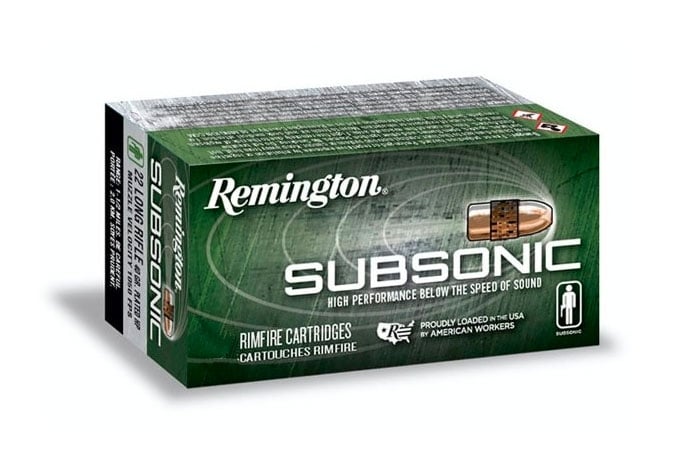 Remington 22 Subsonic Ammo .22 LR 40 gr HP 100 Rounds - S22HP1A - Remington