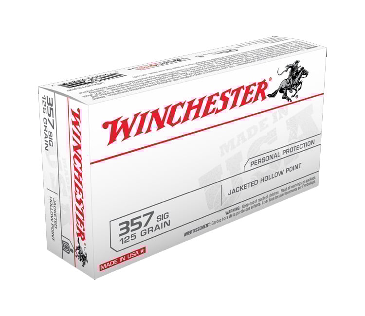 Winchester USA 357 Sig 125gr JHP Ammunition 50rds - USA357SJHP - Winchester