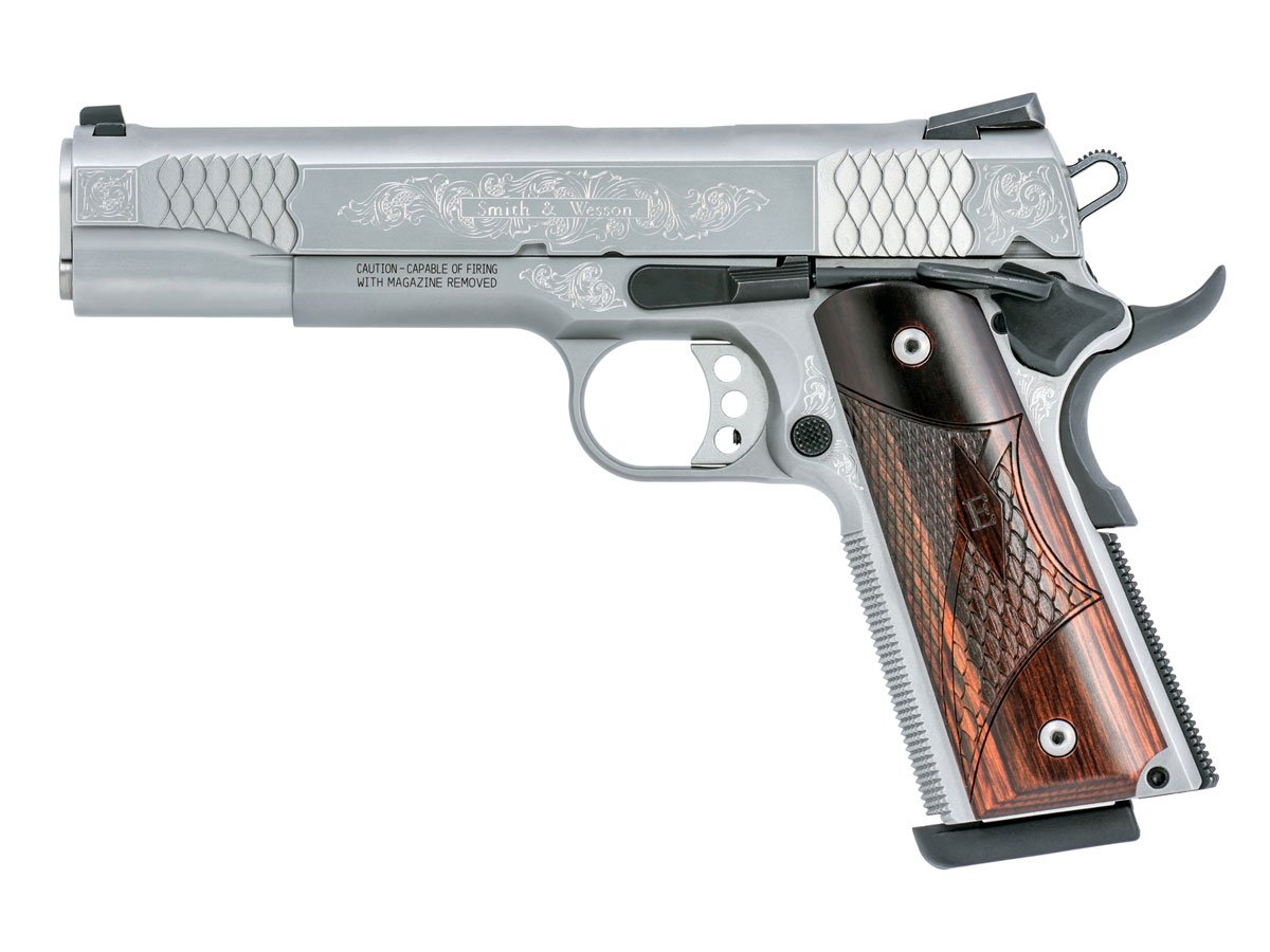 Smith & Wesson 1911 Engraved .45 ACP Pistol, Stainless - 10270 - Smith & Wesson