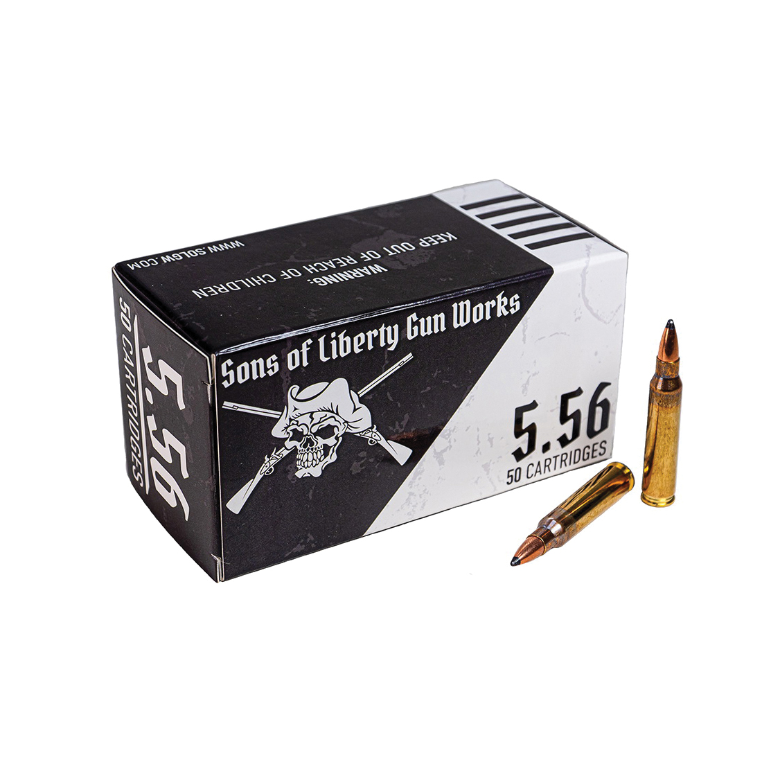 Sons of Liberty Gun Works 5.56x45mm 62 gr BTSP 50rds - Sons Of Liberty Gun Works
