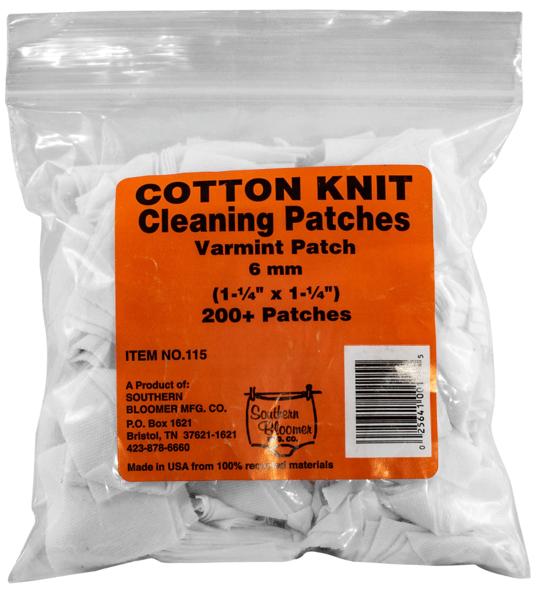 Southern Bloomer Cleaning Patches, 6mm, 200/pack - 115 - Southern Bloomer