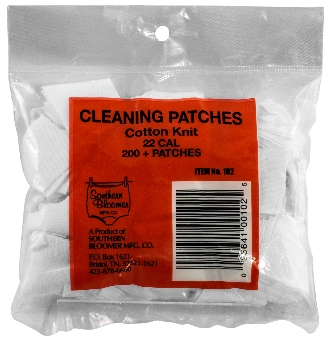 Southern Bloomer Cleaning Patches, .22, 200/pack - 102 - Southern Bloomer