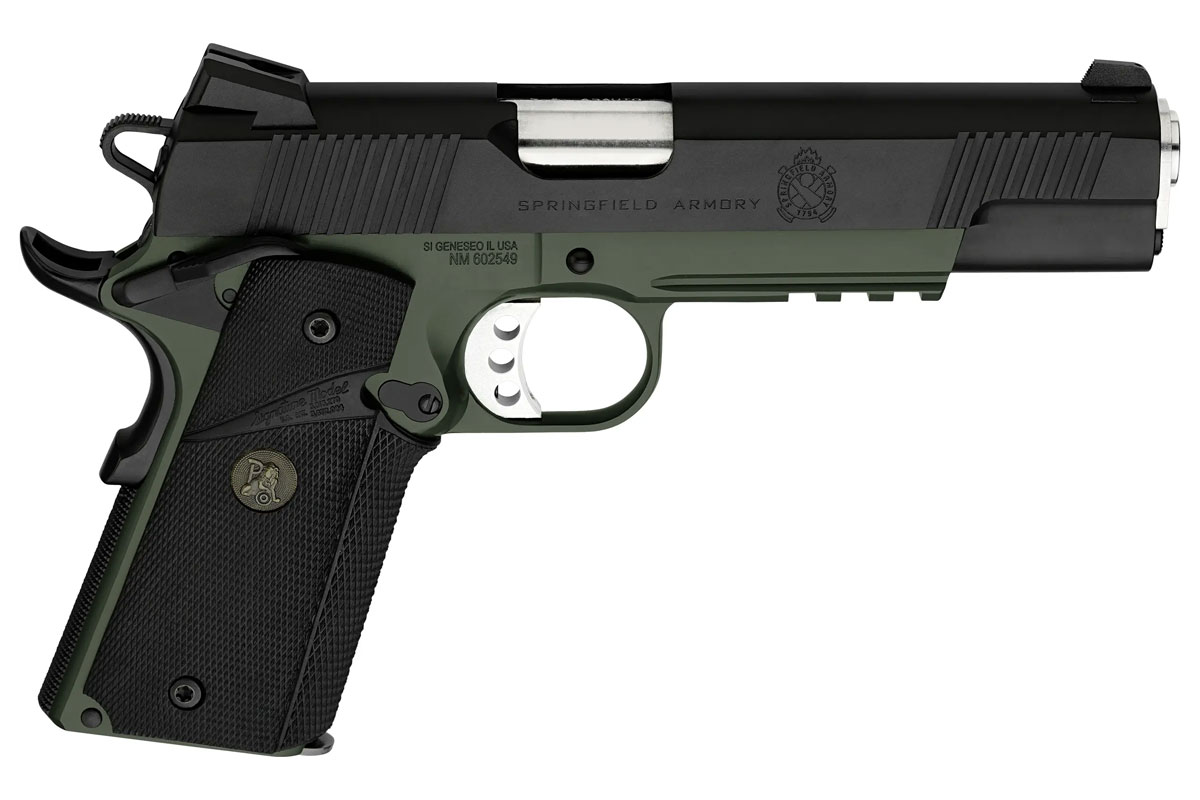 Springfield 1911 CA Loaded Marine Corps Operator .45 ACP Pistol, OD Green - PX9105MLCA18 - Springfield Armory