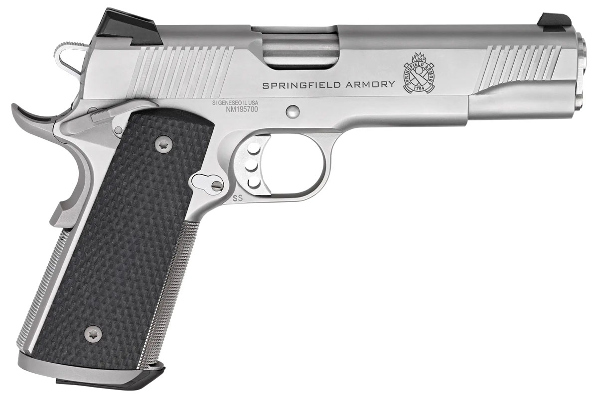 Springfield 1911 TRP CA .45 ACP Pistol, Stainless - PC9107LCA18 - Springfield Armory