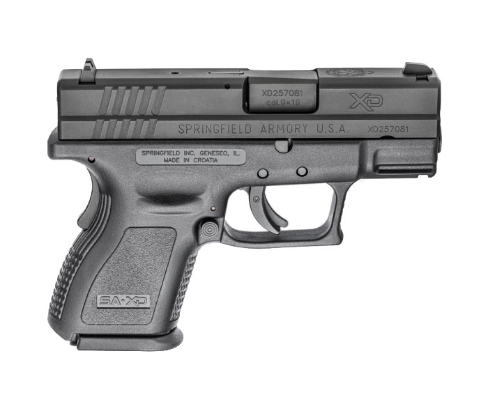 Springfield XD Subcompact 10 Round 9mm Pistol, Black - XD9801 - Springfield Armory