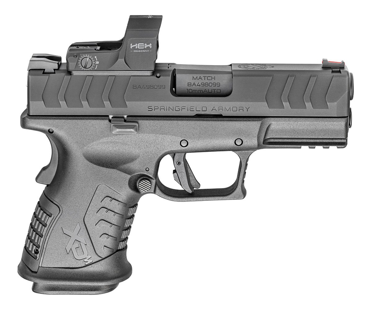 Springfield XDM Elite Compact 10mm Pistol With Hex Dragonfly, Black - XDME93810CBHCOSPD - Springfield Armory