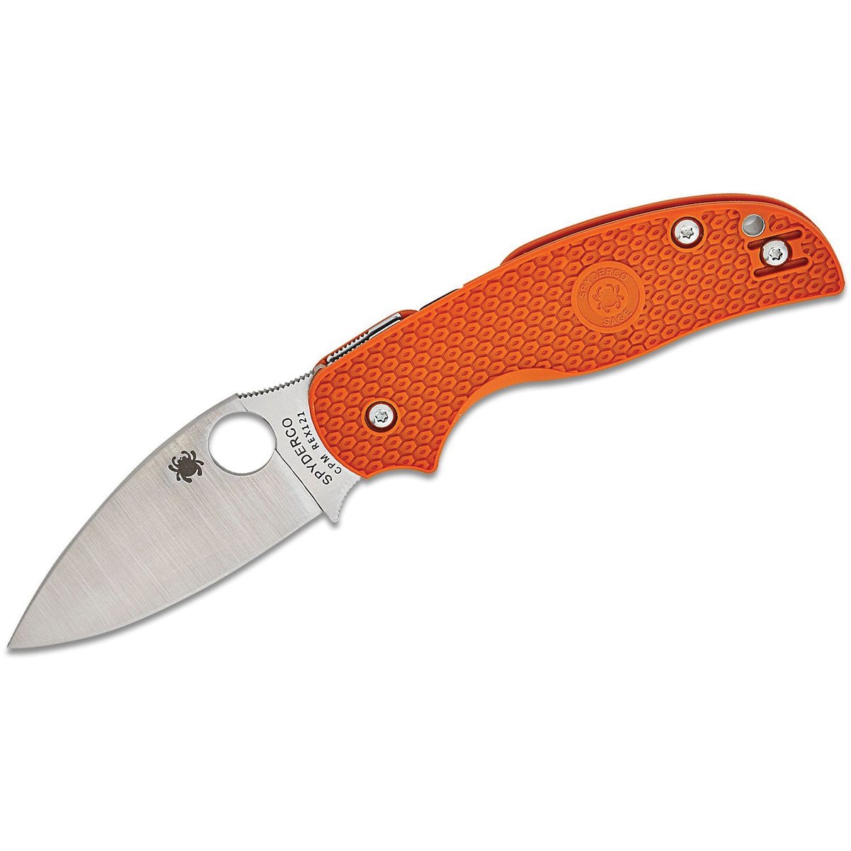 Spyderco Sage 5 Lightweight Folding Knife, Burnt Orange - Spyderco