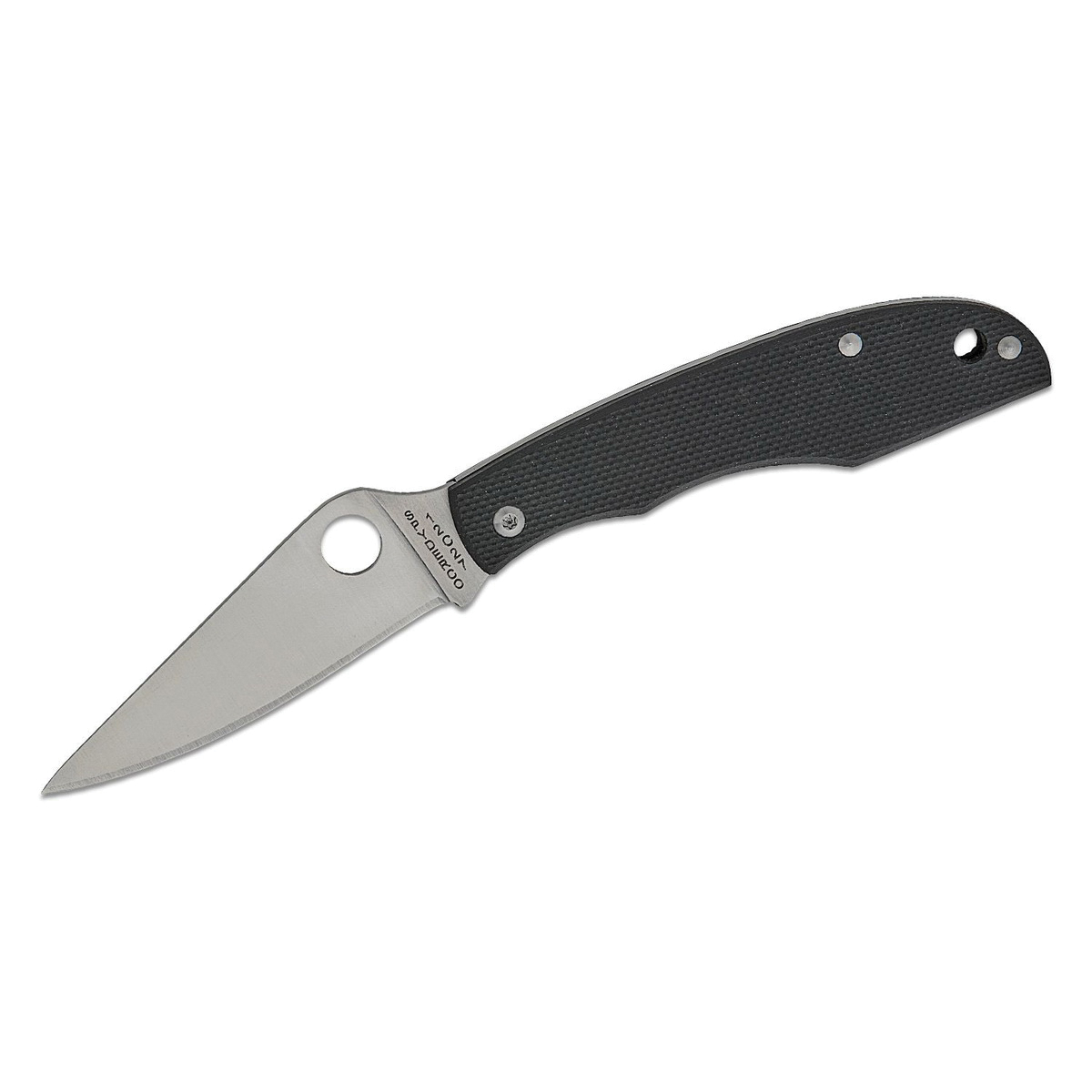Spyderco Grasshopper Folding Knife Drop Point, Black - Spyderco